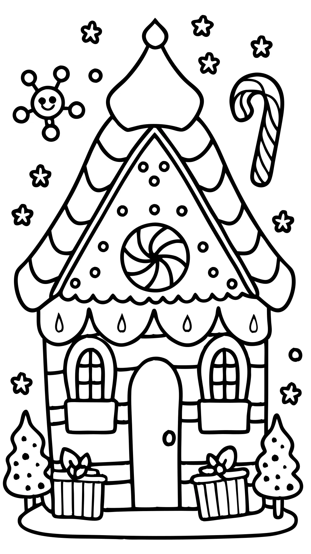 ginger bread coloring page